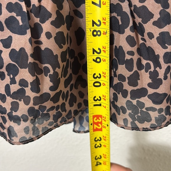 Lulus Rock It Out Brown and Black Leopard Print Babydoll Dress size Medium - Picture 8 of 13